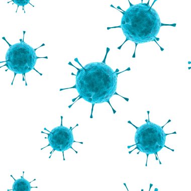 Virüs kadar yakın, beyaz arka plan üzerinde izole. 3D render.