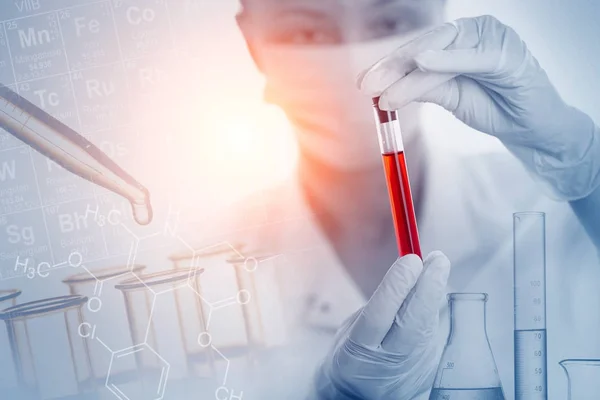 Laboratory Research. Health care. Blood test. — Stock Photo, Image