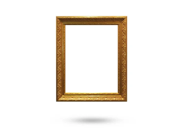 Wooden picture frame on white background — Stock Photo, Image