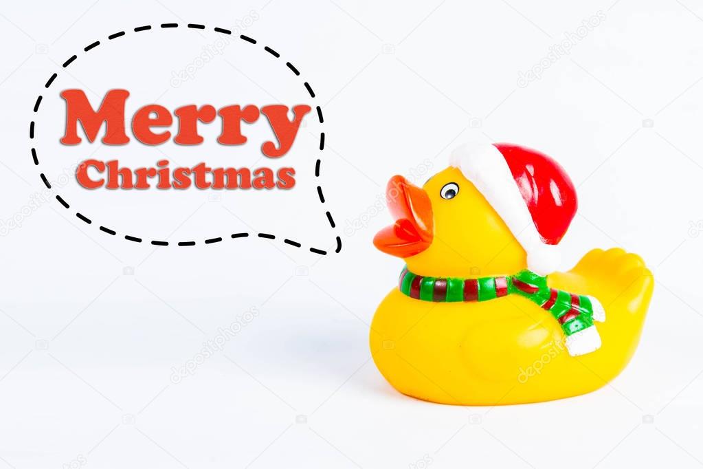 bath duck with callout symbol and message 