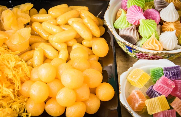 Postre tailandés, dulces tailandeses —  Fotos de Stock