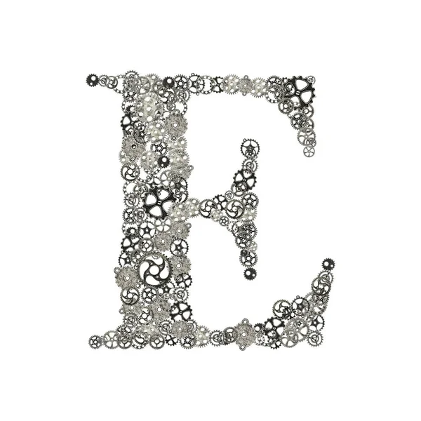 Alfabeto, forma de arranjo de engrenagens do alfabeto — Fotografia de Stock