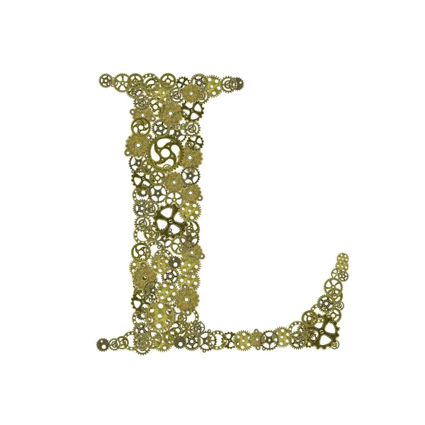 알파벳, 알파벳의 기어 배열 모양 — 스톡 사진