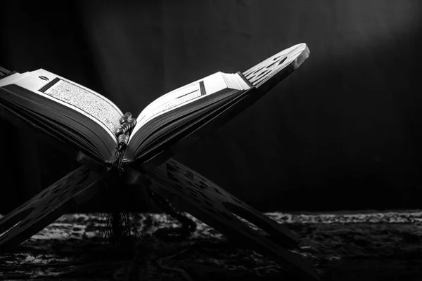 Koran - holy book of Muslims,?black and white style filtered photo — Stock Photo, Image