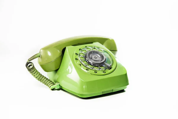 Gamla telefon på vit bakgrund — Stockfoto