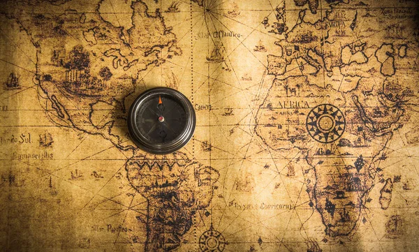 Compass And Chess On Old Map Stock Photo, Picture and Royalty Free Image.  Image 41531877.