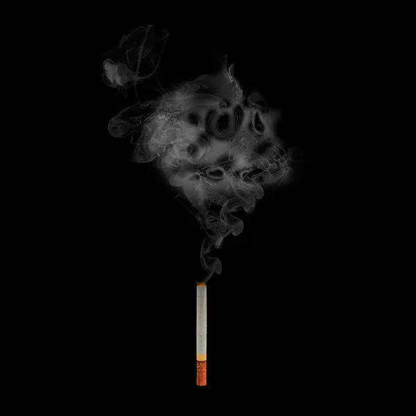 Cigarette avec effet fumée crâne — Photo