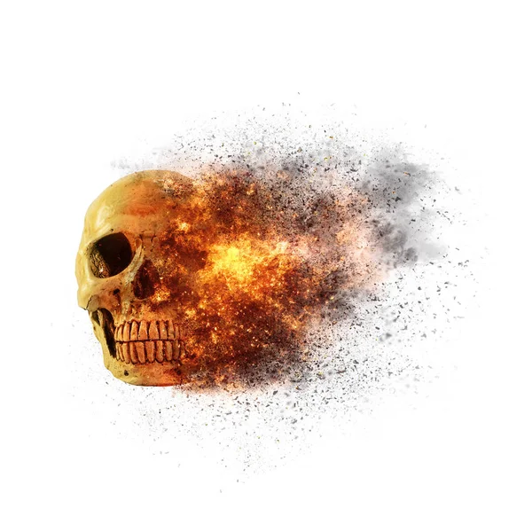 Llama del cráneo Efecto fuego —  Fotos de Stock