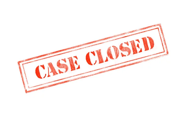 'CASE CLOSED' rubber stamp over a white background — Stock Photo, Image