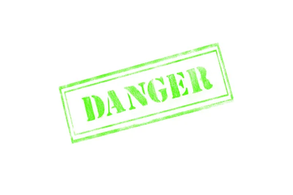 "danger" -Stempel auf weißem Hintergrund — Stockfoto