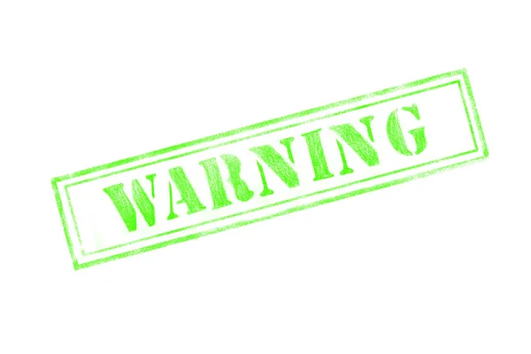 'WARNING' rubber stamp over a white background — Stock Photo, Image