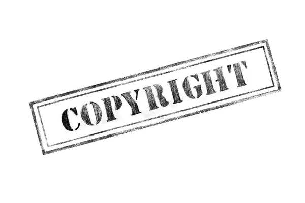 Резиновая печать "COPYRIGHT" на белом фоне — стоковое фото