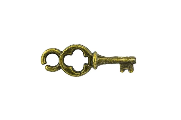 Vintage klucz na białym tle — Zdjęcie stockowe