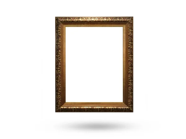 Wooden picture frame on white background — Stock Photo, Image