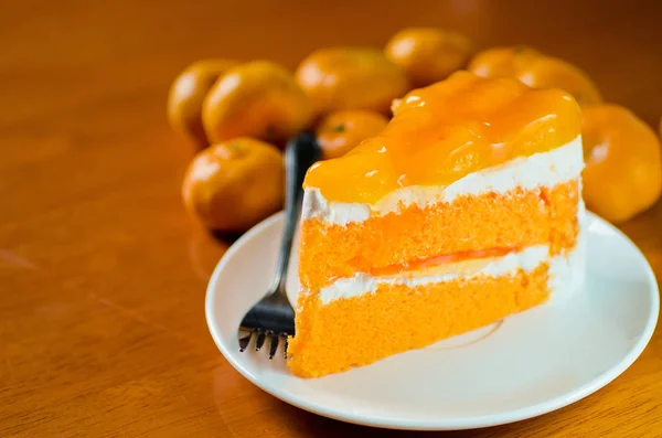 Tort pomarańczowy tort pomarańczowy — Zdjęcie stockowe