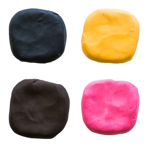 Quadrato, modellazione argilla di diversi colori — Foto Stock
