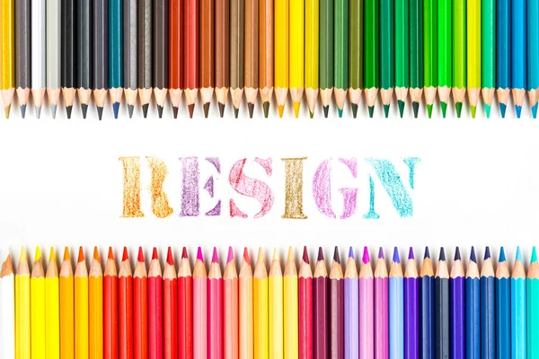 Renuncie a dibujar con lápices de color —  Fotos de Stock