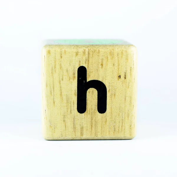 Letras inglesas sobre a madeira — Fotografia de Stock