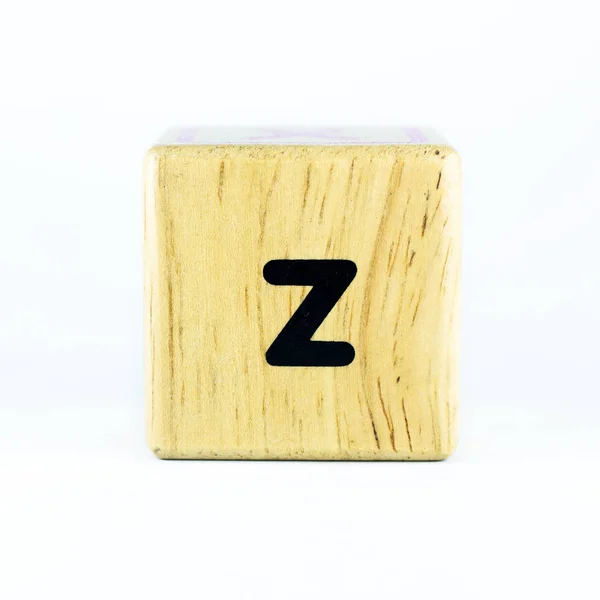 Letras inglesas sobre a madeira — Fotografia de Stock