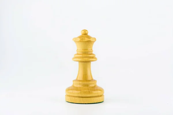 Σκάκι ξύλο σε λευκό φόντο — Φωτογραφία Αρχείου