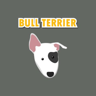 bull terrier dog background  clipart