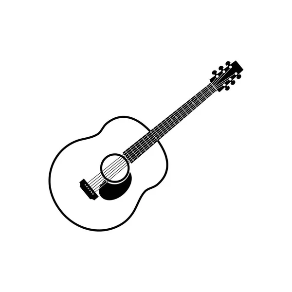 Guitarra acústica - ícone vetorial — Vetor de Stock