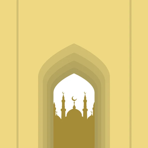 Arch Arabic vector mosque — Stock Vector