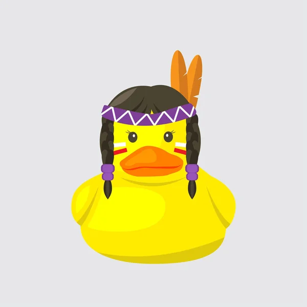 Pato de banho, série de povos indígenas — Vetor de Stock