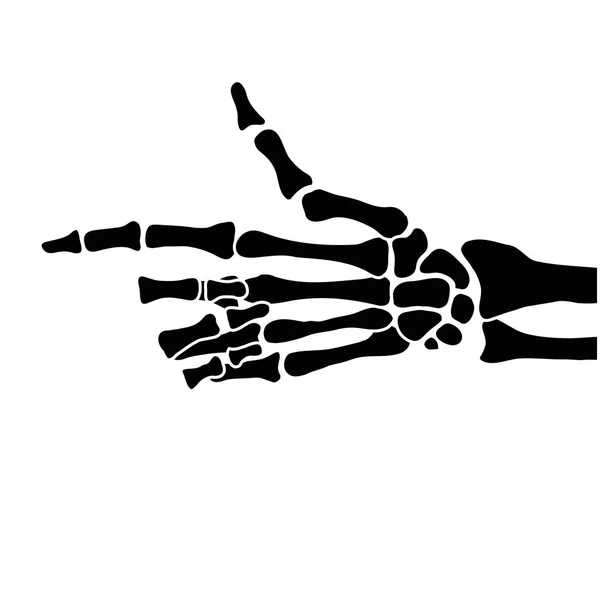 Handknochen auf weißem Hintergrund — Stockvektor
