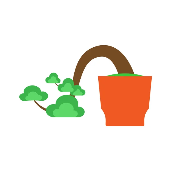 Bonsai Árbol sobre fondo blanco, Vector — Vector de stock