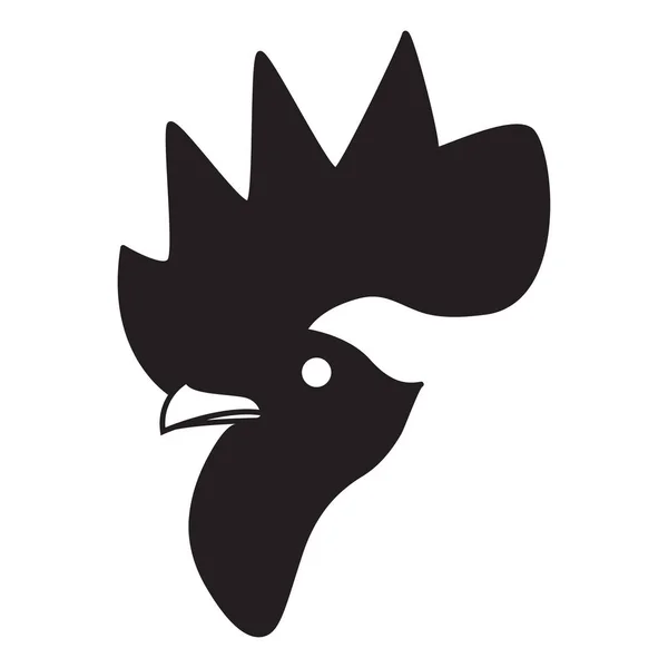 Vettore simbolo pollo testa su sfondo — Vettoriale Stock