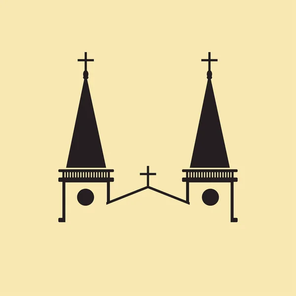 Kirche Vektor auf Hintergrund — Stockvektor