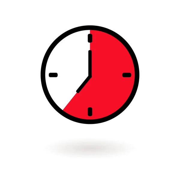 Horloge illustration sur fond blanc — Image vectorielle