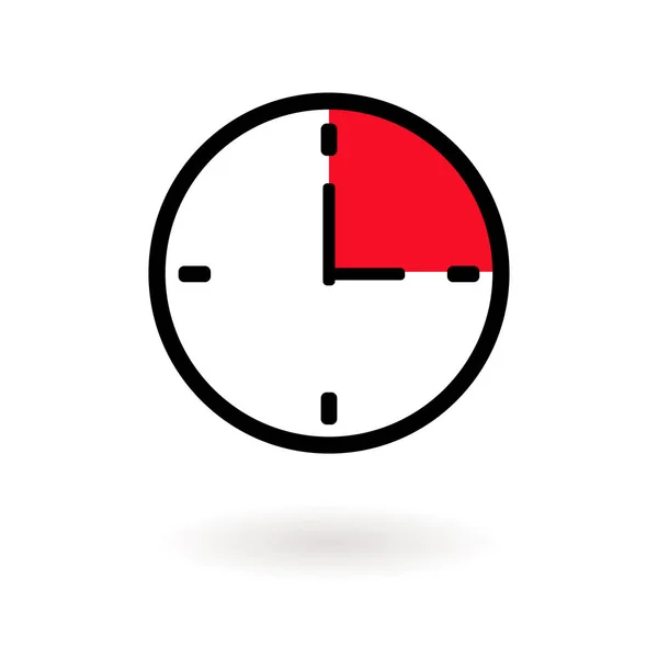 Horloge illustration sur fond blanc — Image vectorielle