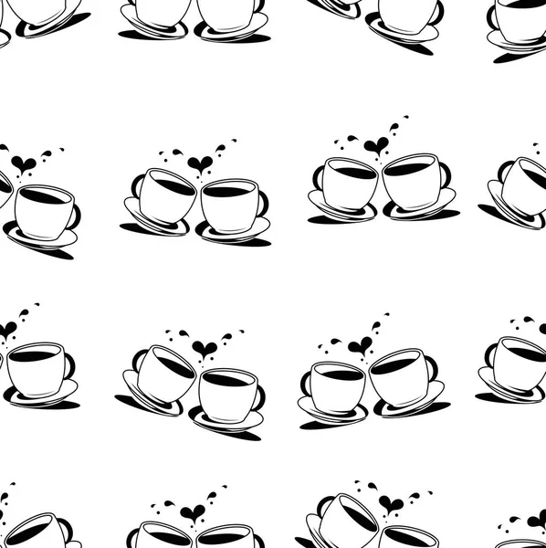 Tasse de café sans couture — Image vectorielle