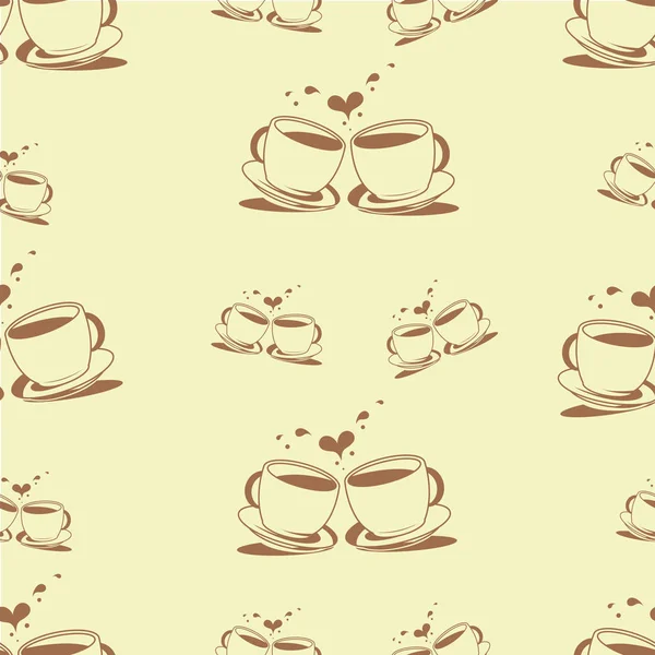 Tasse de café sans couture — Image vectorielle