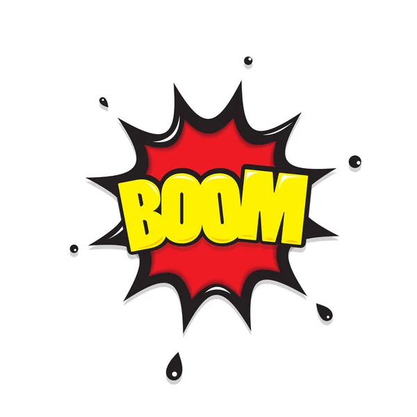 Boom ikonen komiska på bakgrund — Stock vektor