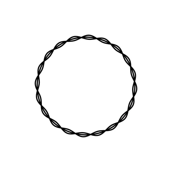 Cadre de cercle de style linéaire vectoriel — Image vectorielle