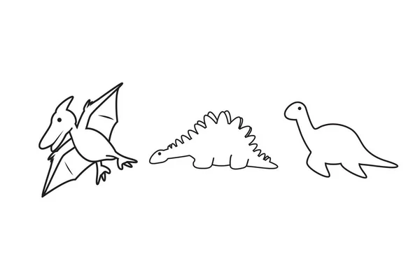 Вектор динозавров, на заднем плане — стоковый вектор