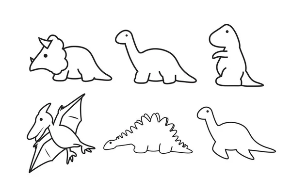 Vecteur dinosaure, en arrière-plan — Image vectorielle