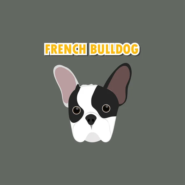 Cane bulldog francese su sfondo — Vettoriale Stock