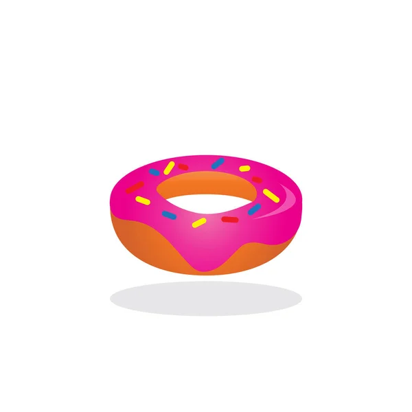 Donut op witte achtergrond — Stockvector