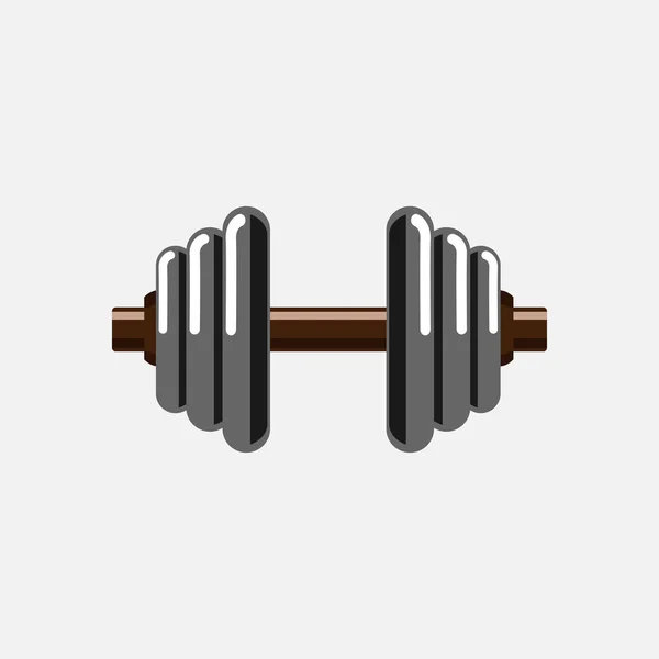 Dumbbell simge vektör, katı logosu — Stok Vektör