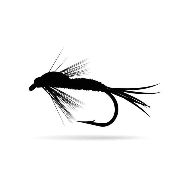 Знак рыболовного крючка. Символ захвата рыбаками — стоковый вектор
