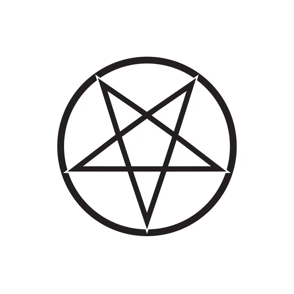 Pentagram daire vektör — Stok Vektör