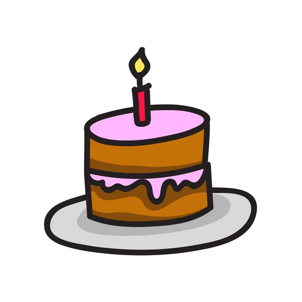 Pastel icono vector — Vector de stock