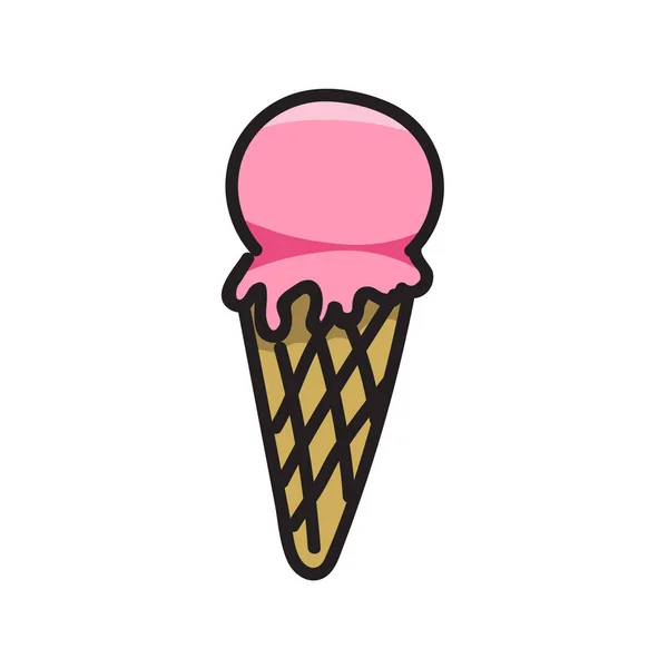 Ice cream on white background — Stock Vector