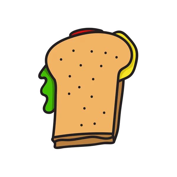 Sandwich-Symbolvektor — Stockvektor