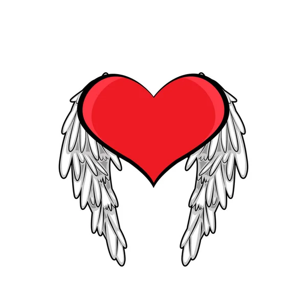 Corazón y alas — Archivo Imágenes Vectoriales
