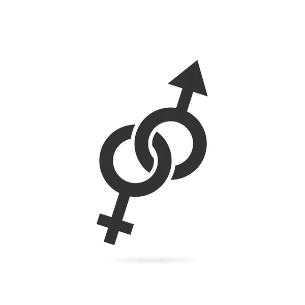 Sex symbol icon on white background — Stock Vector